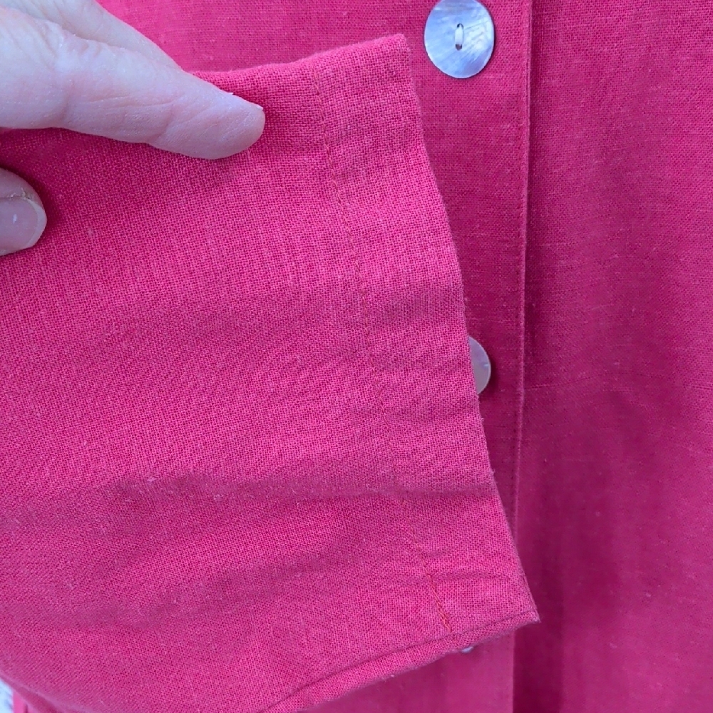 April Cornell Vintage Linen Blend Button Down Dress - Picture 5 of 8